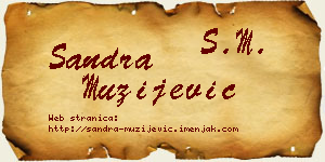 Sandra Mužijević vizit kartica